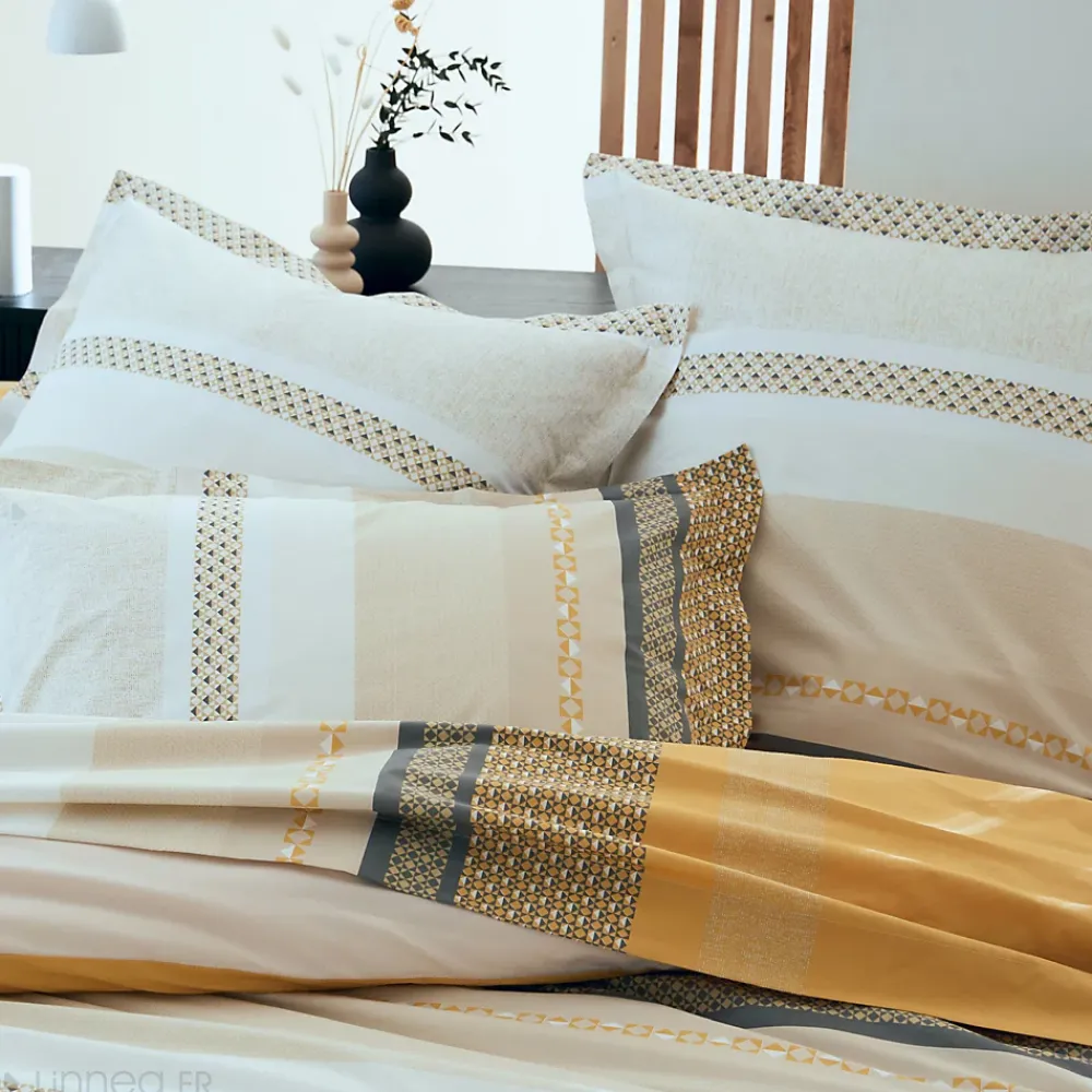 Linnea Taie d'oreiller 70x50 cm percale coton MARLOW Miel* Taie D'Oreiller