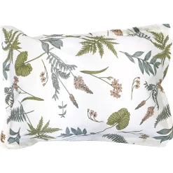 Taie d'oreiller 50x70 cm percale coton FÉÉRIE Blanc sauge>Linnea Discount