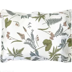Taie d'oreiller 50x70 cm percale coton FÉÉRIE Blanc sauge><noscript><img width=