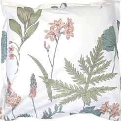 Taie d'oreiller 65x65 cm percale coton FÉÉRIE Blanc sauge>Linnea Hot