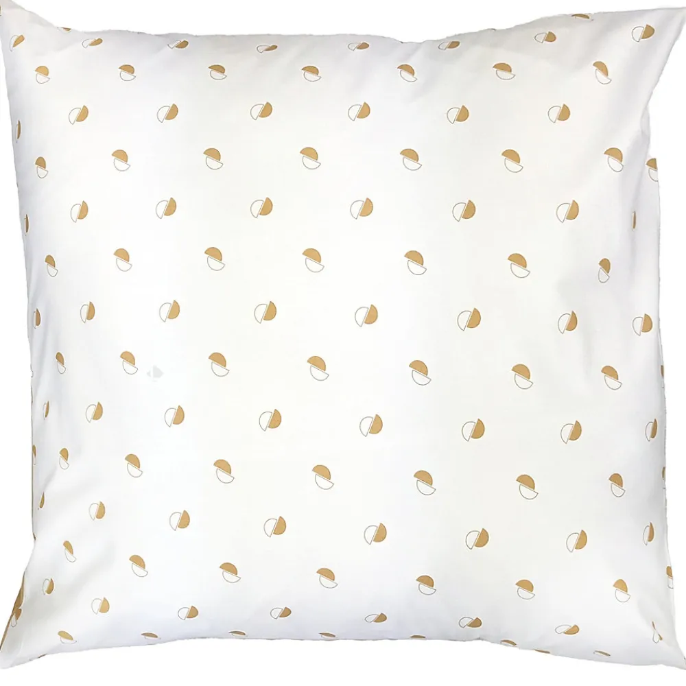 Taie d'oreiller 65x65 cm percale coton ALEX marron Moka>Linnea Discount
