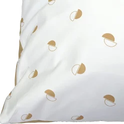 Taie d'oreiller 65x65 cm percale coton ALEX marron Moka><noscript><img width=