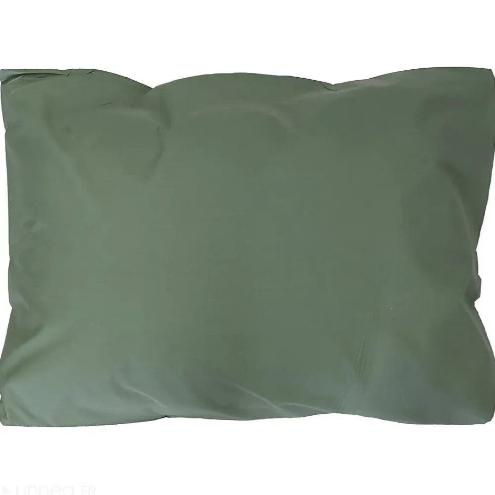 Linnea Taie d'oreiller 70x50 cm percale coton ALEX vert Kaki* Taie D'Oreiller