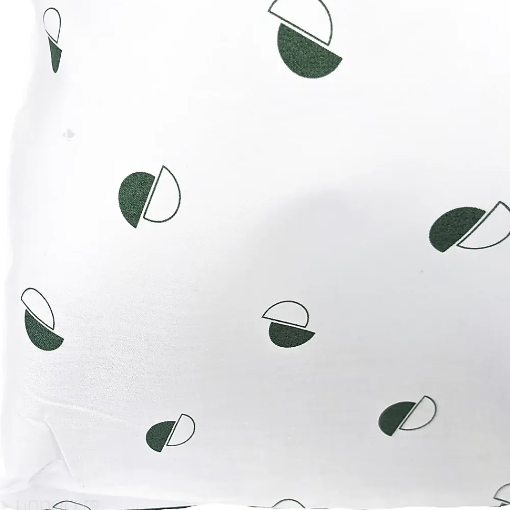 Linnea Taie d'oreiller 70x50 cm percale coton ALEX vert Kaki* Taie D'Oreiller