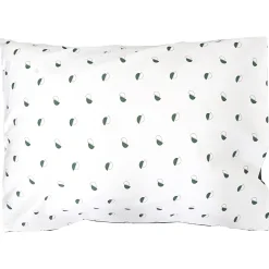 Linnea Taie d'oreiller 70x50 cm percale coton ALEX vert Kaki* Taie D'Oreiller