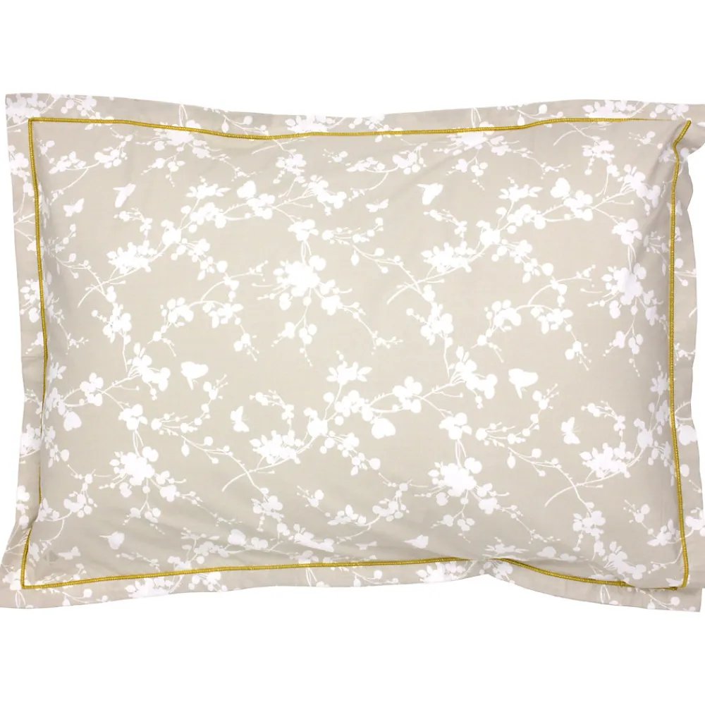 Taie d'oreiller 70x50 cm percale coton BEL AMOUR jaune>Linnea Online