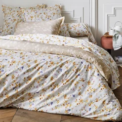 Taie d'oreiller 70x50 cm percale coton BEL AMOUR jaune>Linnea Online