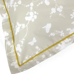 Taie d'oreiller 70x50 cm percale coton BEL AMOUR jaune><noscript><img width=