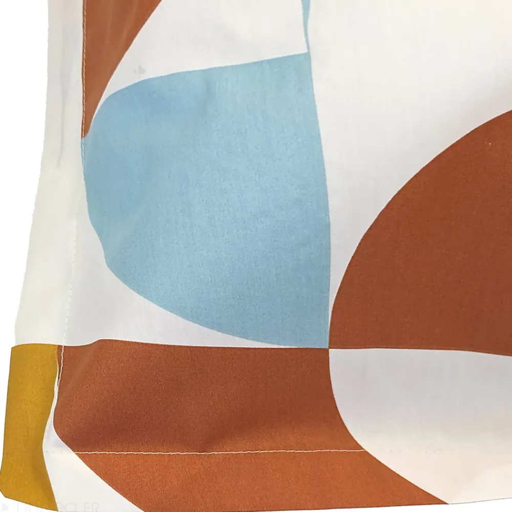 Linnea Taie d'oreiller 50x70 cm percale de coton MODULO bleu cobalt* Taie D'Oreiller