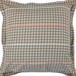 Taie d'oreiller 65x65 cm Satin de coton DAUPHINE Marron><noscript><img width=