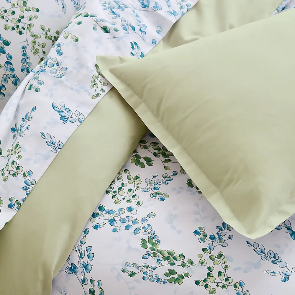 Linnea Taie d'oreiller 50x70 cm satin de coton ANGÈLE vert tilleul* Taie D'Oreiller