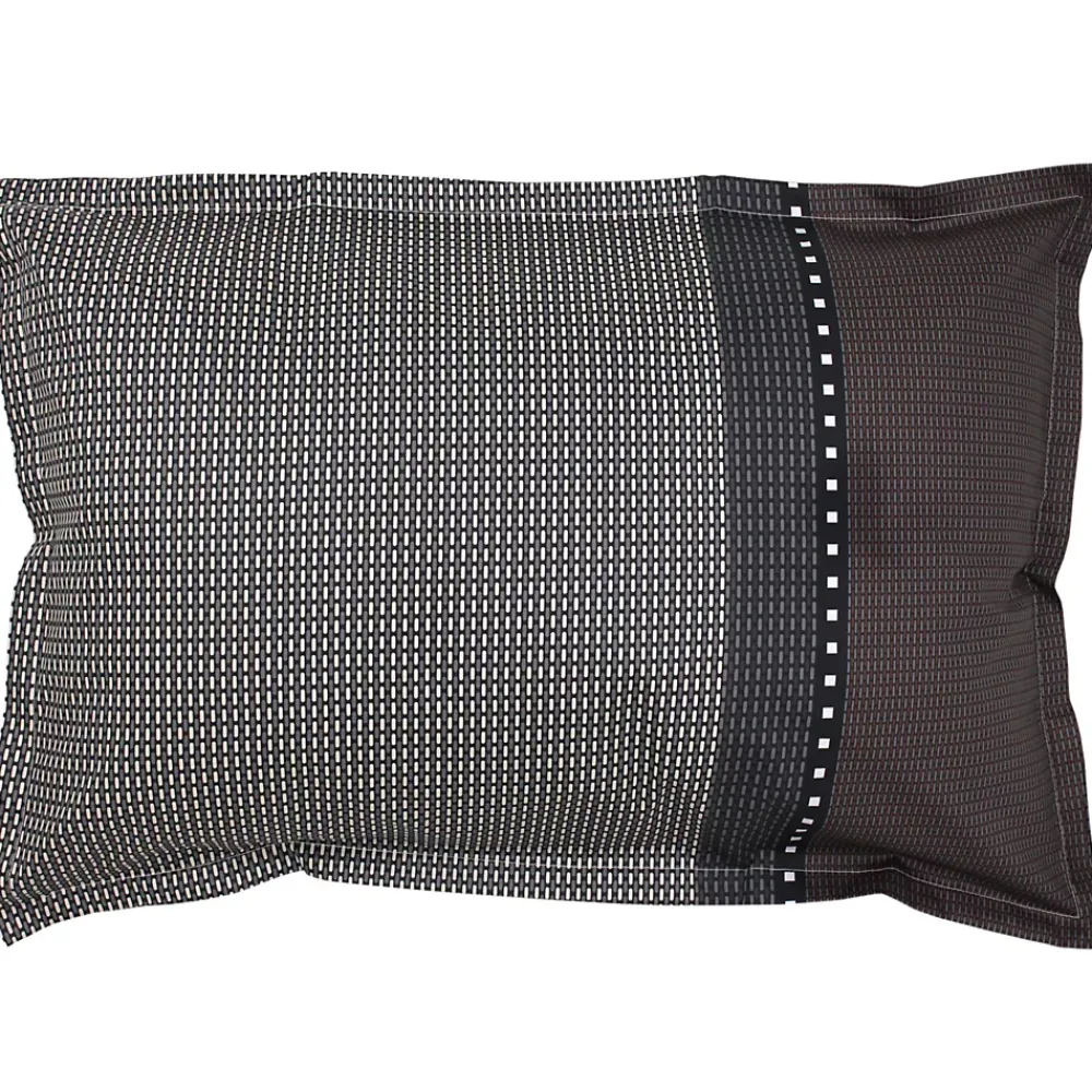 Linnea Taie d'oreiller 70x50 cm satin de coton ENZO noir* Taie D'Oreiller