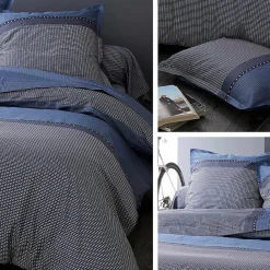 Linnea Taie d'oreiller 70x50 cm satin de coton ENZO bleu* Taie D'Oreiller