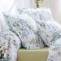 Linnea Taie d'oreiller 65x65 cm satin de coton ANGÈLE vert tilleul* Taie D'Oreiller