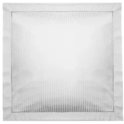 Taie d'oreiller 65x65 cm satin CONCERTO rayures blanc Neige>Linnea