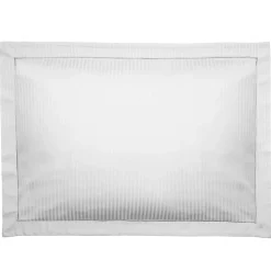 Linnea Taie d'oreiller 50x70 cm satin CONCERTO rayures blanc Neige* Taie D'Oreiller