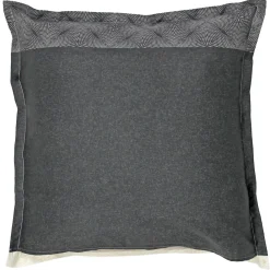 Linnea Taie d'oreiller 65x65 cm satin de coton TIAGO noir* Taie D'Oreiller