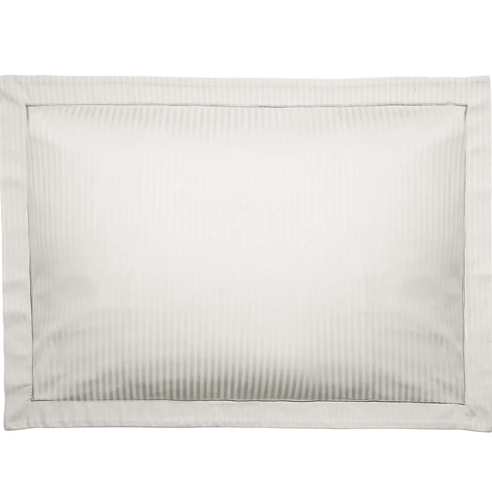 Taie d'oreiller 50x70 cm satin CONCERTO rayures beige Craie>Linnea Best