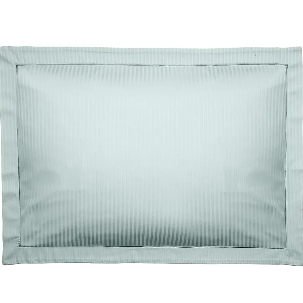 Linnea Taie d'oreiller 50x70 cm satin CONCERTO rayures vert Lichen* Taie D'Oreiller