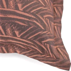 Taie d'oreiller 65x65 cm Satin de coton OPERA Marron foncé><noscript><img width=