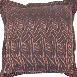 Taie d'oreiller 65x65 cm Satin de coton OPERA Marron foncé><noscript><img width=