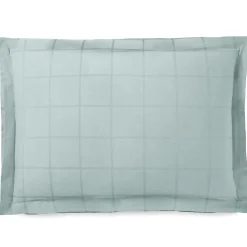 Taie d'oreiller 50x70 cm satin CONCERTO carreaux vert Lichen>Linnea New