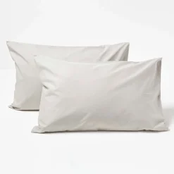 Taies d'oreiller enfant gris 100% coton égyptien 200 fils, 40x60 cm, lot de 2 ->Homescapes Clearance