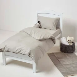 Taies d'oreiller enfant gris 100% coton égyptien 200 fils, 40x60 cm, lot de 2 -><noscript><img width=