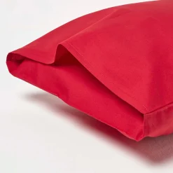 Taies d'oreiller enfant rouge 100% coton égyptien 200 fils, 40x60 cm, lot de 2 ->Homescapes Discount