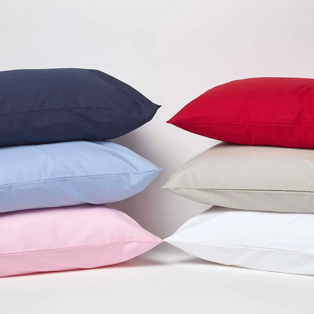 Taies d'oreiller enfant rouge 100% coton égyptien 200 fils, 40x60 cm, lot de 2 ->Homescapes Discount