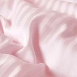 Homescapes Taies d'oreiller enfant rose satin rayé en coton égyptien 330 fils, 40x60 cm, lot de 2 -* Taie D'Oreiller