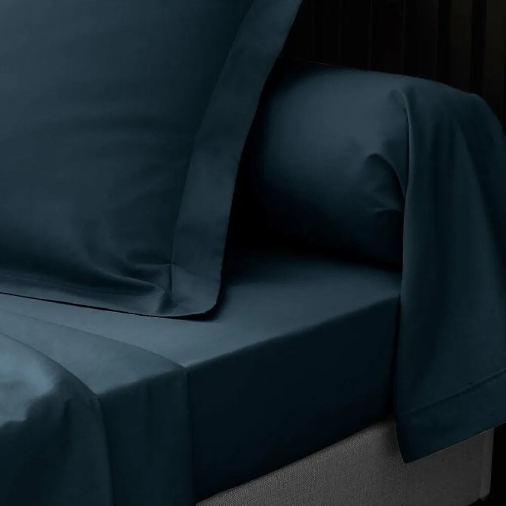 Taies d'Oreiller Percale 63x63 bleu>Douceur D'Intérieur