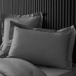 Douceur D'Intérieur Taies d'Oreiller Percale 50x70 cm anthracite* Taie D'Oreiller