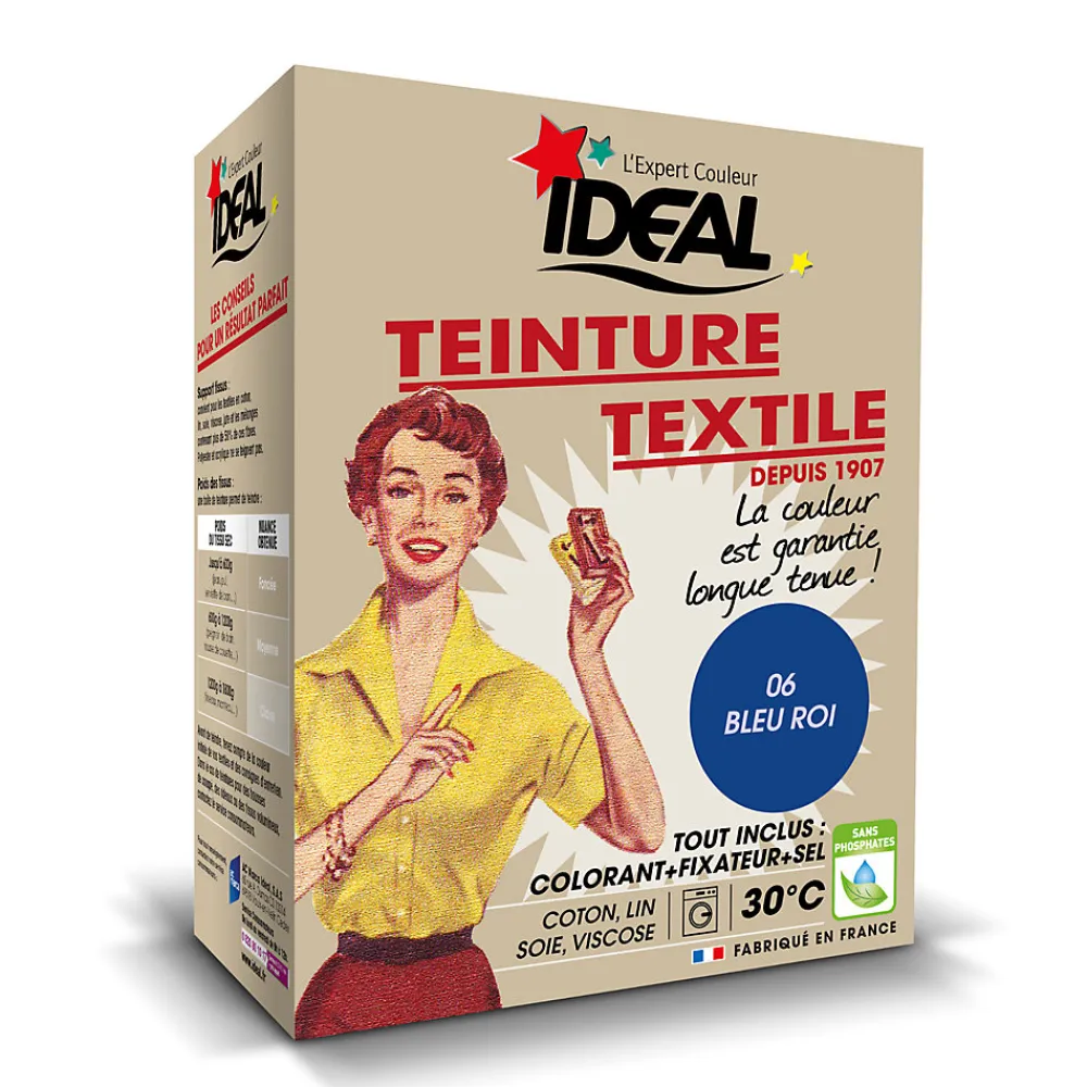 Teinture textile vintage bleu roi Idéal 350g>Ideal New