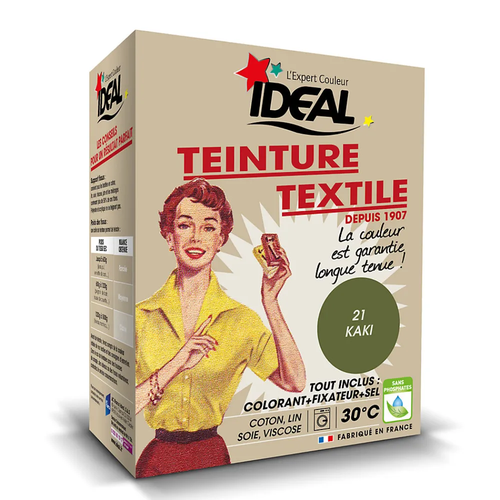Teinture textile vintage kaki Idéal 350g>Ideal Online