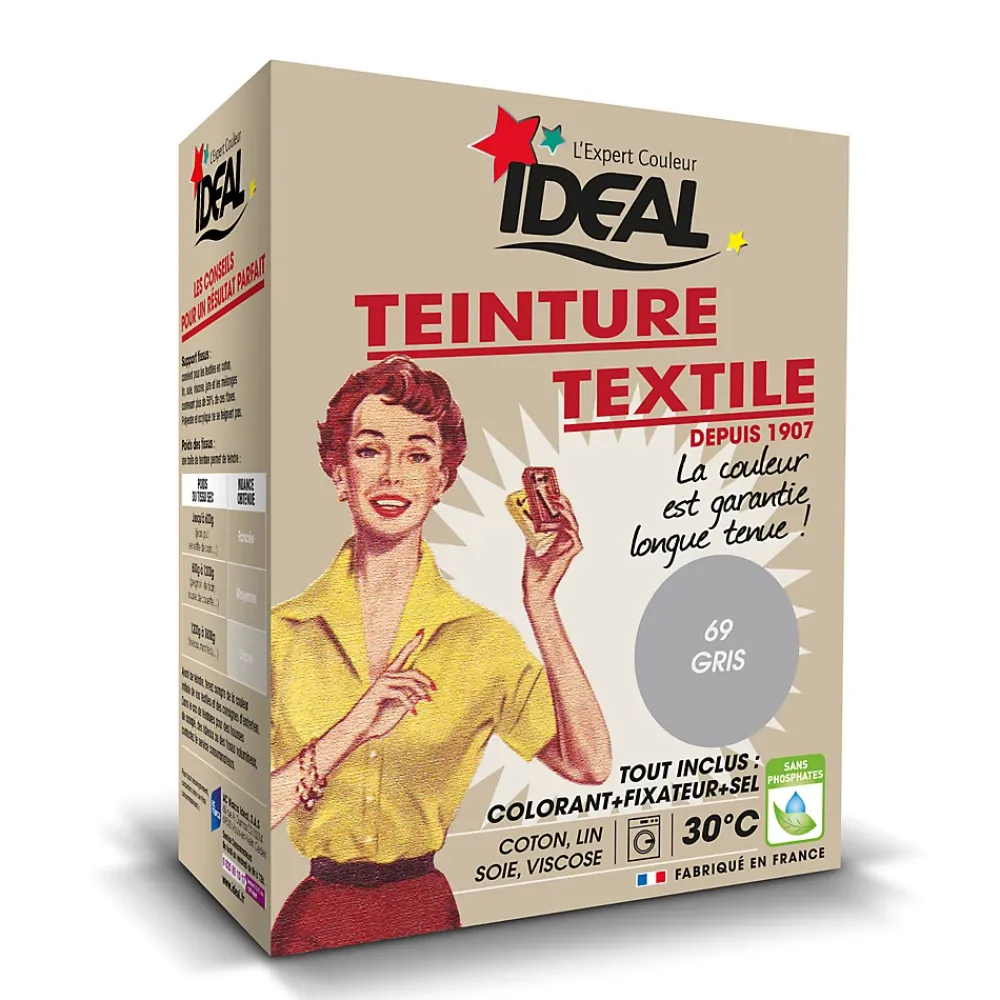Ideal Teinture textile vintage gris Idéal 350g* Entretien Du Textile