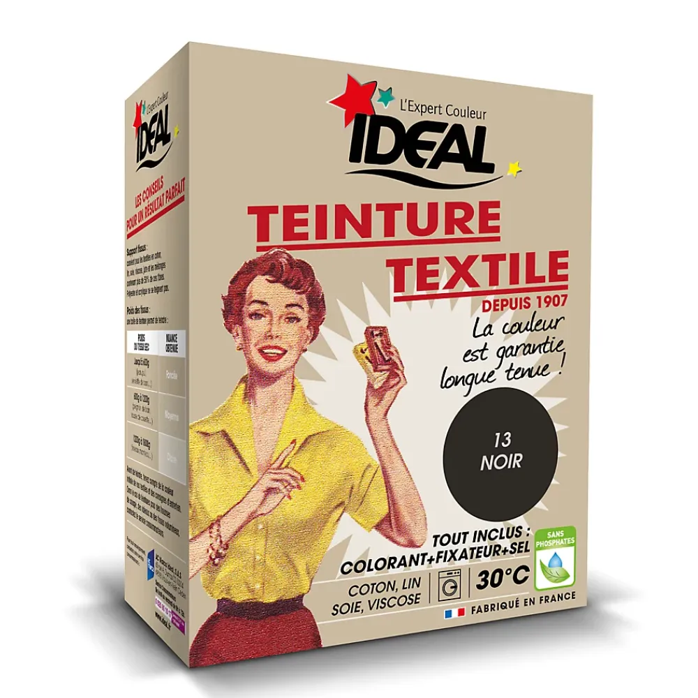 Ideal Teinture textile vintage noir Idéal 350g* Entretien Du Textile