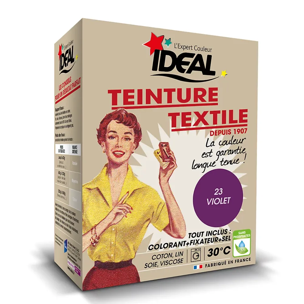 Ideal Teinture textile vintage violet Idéal 350g* Entretien Du Textile