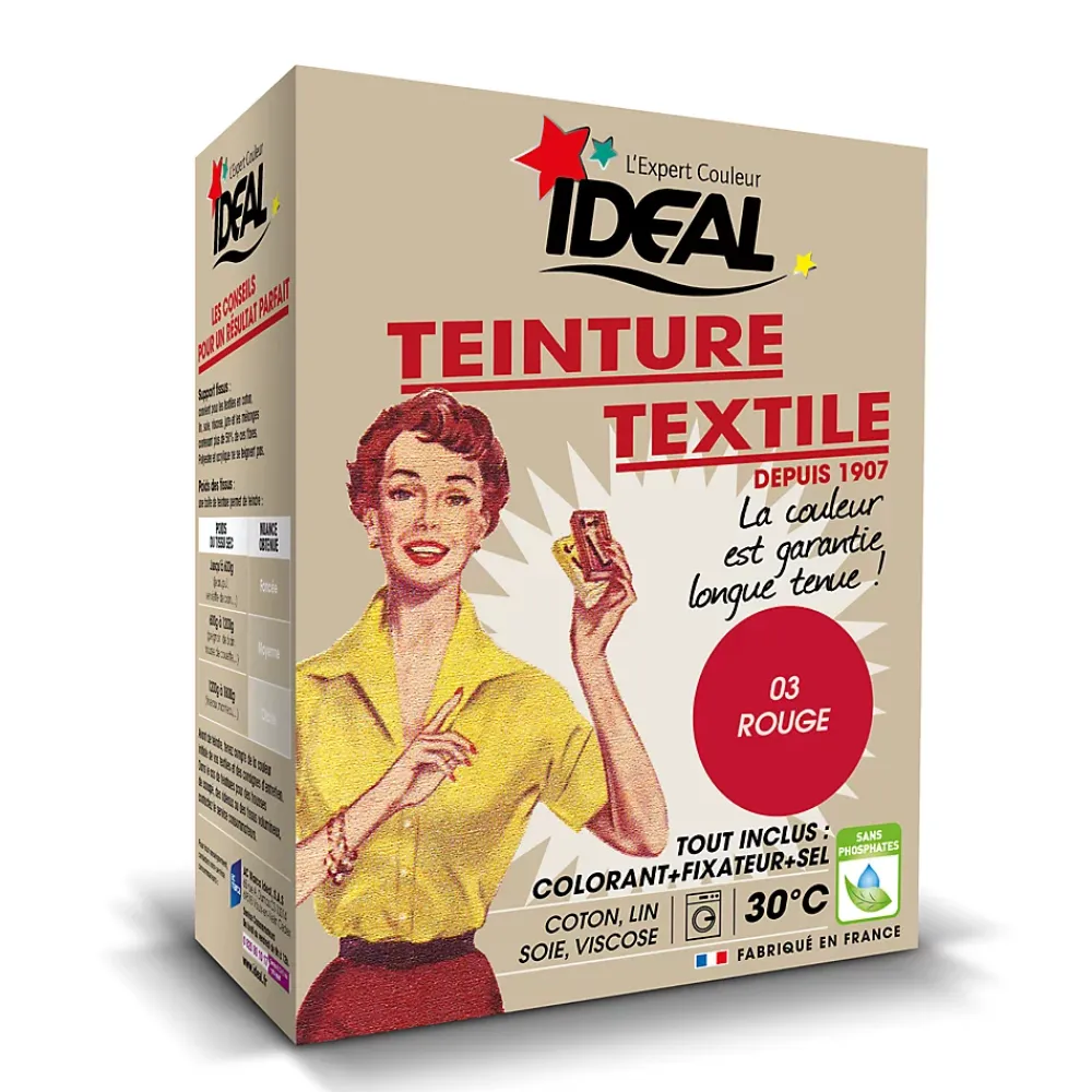 Ideal Teinture textile vintage rouge Idéal 350g* Entretien Du Textile