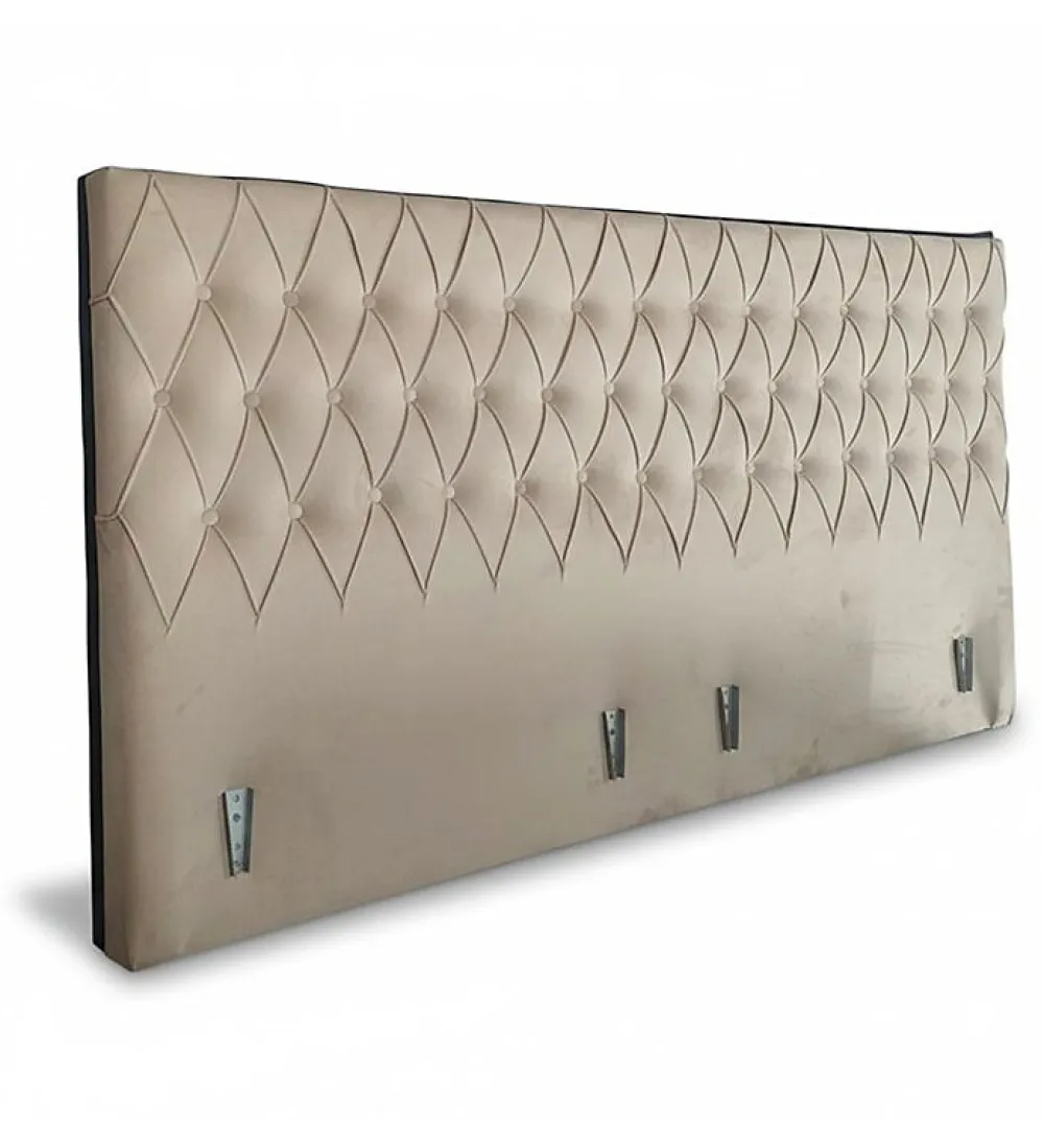 Pro Et Discount Tete de Lit en Velours Alcantara beige 190 x 100 cm - Couleur Sable* Tête De Lit