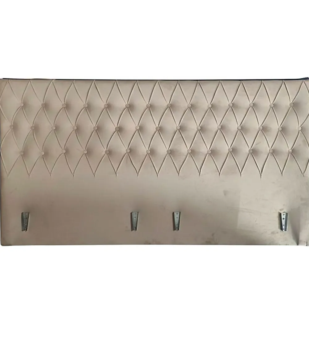 Pro Et Discount Tete de Lit en Velours Alcantara beige 190 x 100 cm - Couleur Sable* Tête De Lit