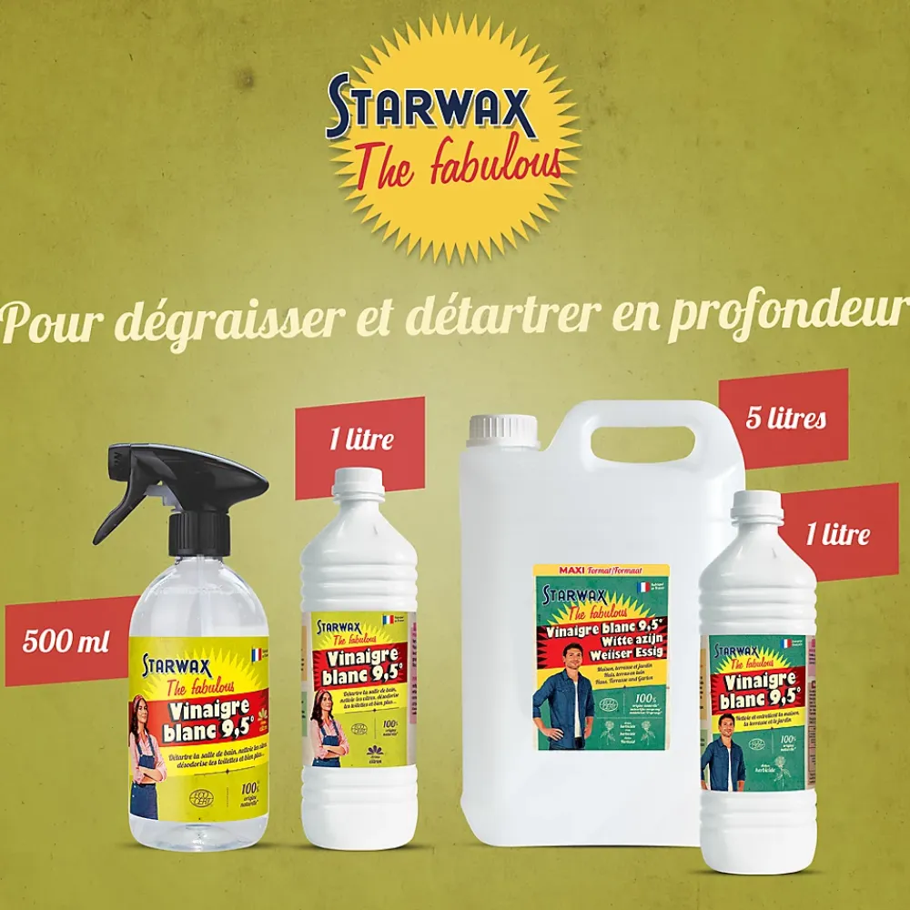 Starwax The fabulous Vinaigre blanc 9,5° parfum citron 500ml* Vinaigre Ménager
