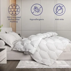 Couette 4 Saisons avec Clips 155x200 cm><noscript><img width=