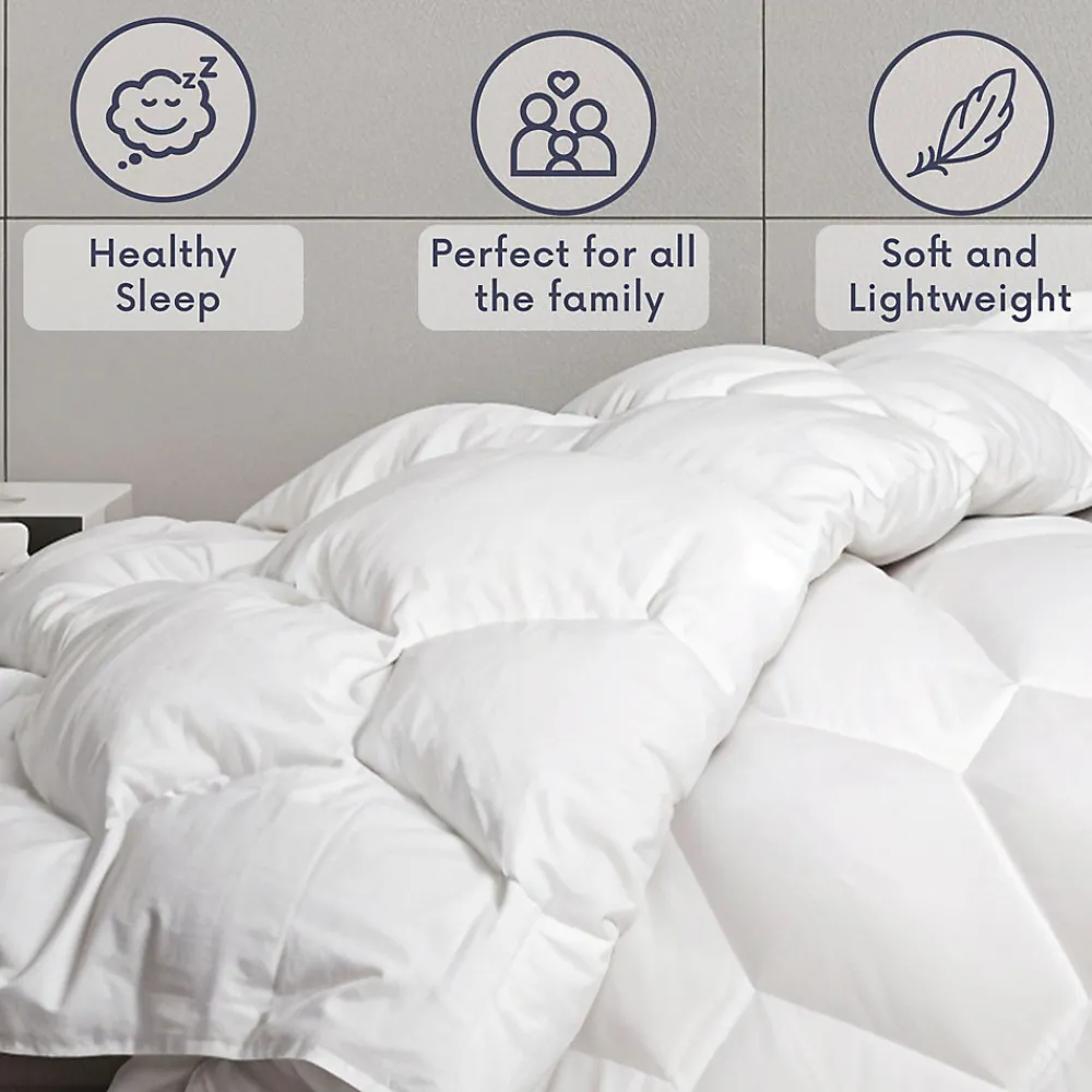 Couette 4 Saisons avec Clips 155x200 cm>The White Stone Clearance