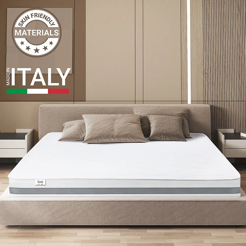 Matelas à ressorts ensachés et mémoire 120x190 20 cm>The White Stone Hot