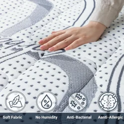 The White Stone Matelas en Mousse à Mémoire de Forme 105x195 cm Hauteur 22 cm* Matelas