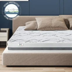 The White Stone Matelas en Mousse à Mémoire de Forme 200x220 cm Hauteur 22 cm* Matelas