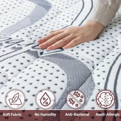 Matelas en Mousse à Mémoire de Forme 90x195 cm Hauteur 27 cm><noscript><img width=