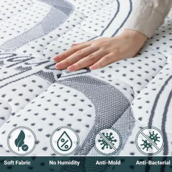 The White Stone Matelas Orthopédique 70x220 cm Fermeté Moyenne* Matelas