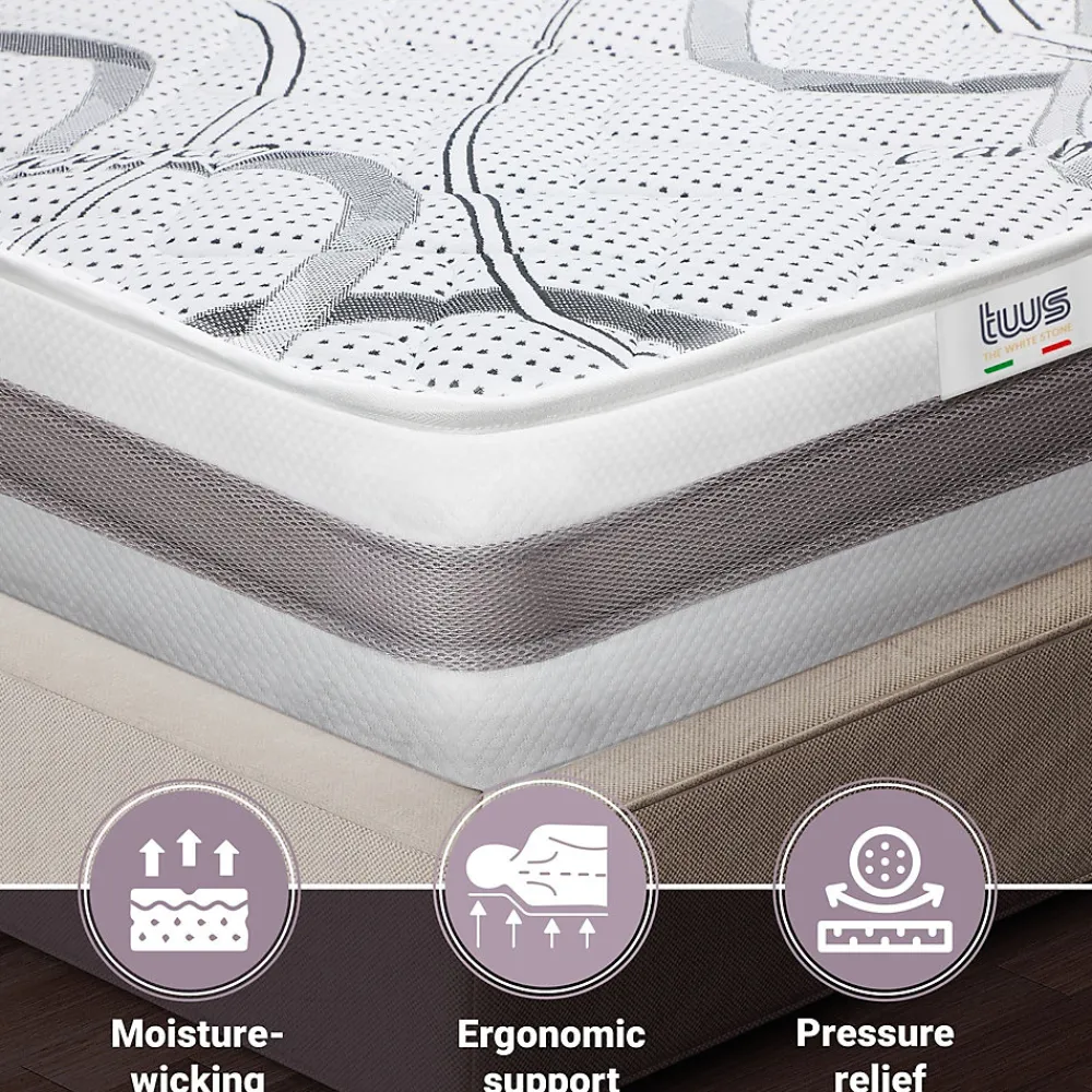 Matelas Orthopédique 80x220 cm Fermeté Moyenne>The White Stone